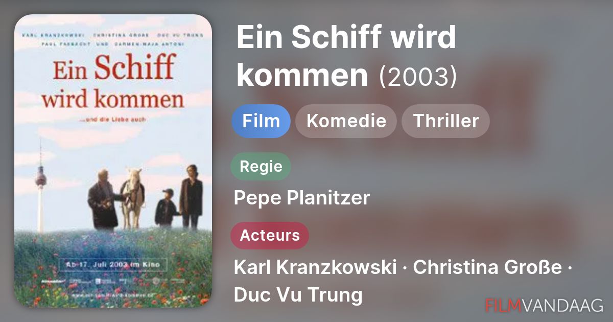 Ein Schiff wird kommen (film, 2003) - FilmVandaag.nl