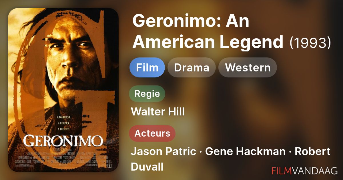 Geronimo: An American Legend (film, 1993) - FilmVandaag.nl