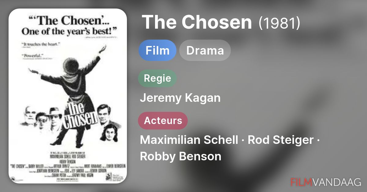 The Chosen (film, 1981) kopen op dvd of bluray FilmVandaag.nl