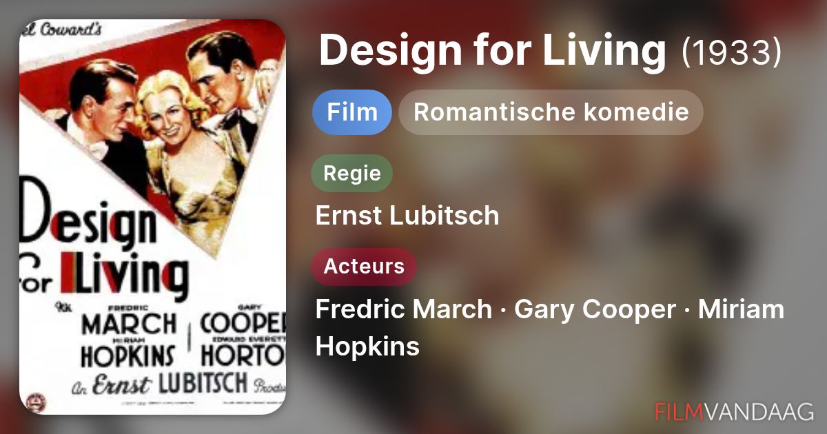 Design for Living (film, 1933) FilmVandaag.nl