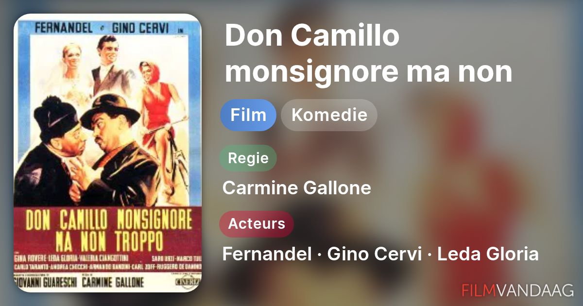 Don Camillo monsignore ma non troppo (film, 1961) - FilmVandaag.nl