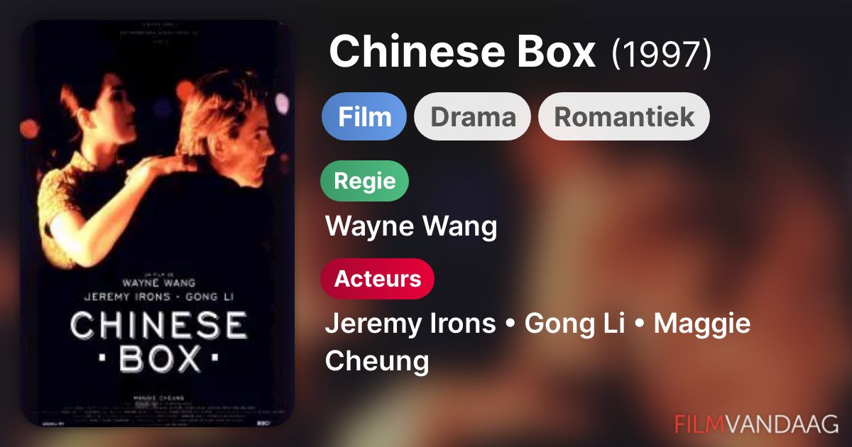 Chinese Box (film, 1997) FilmVandaag.nl