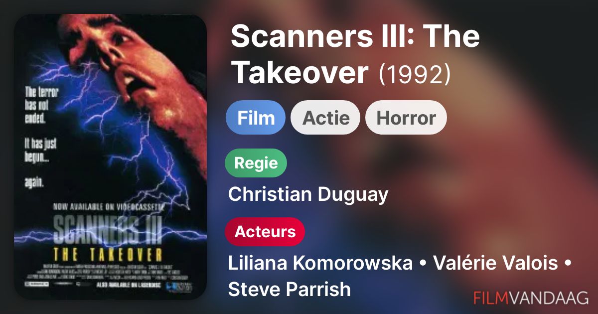 Scanners III The Takeover (film, 1992) FilmVandaag.nl