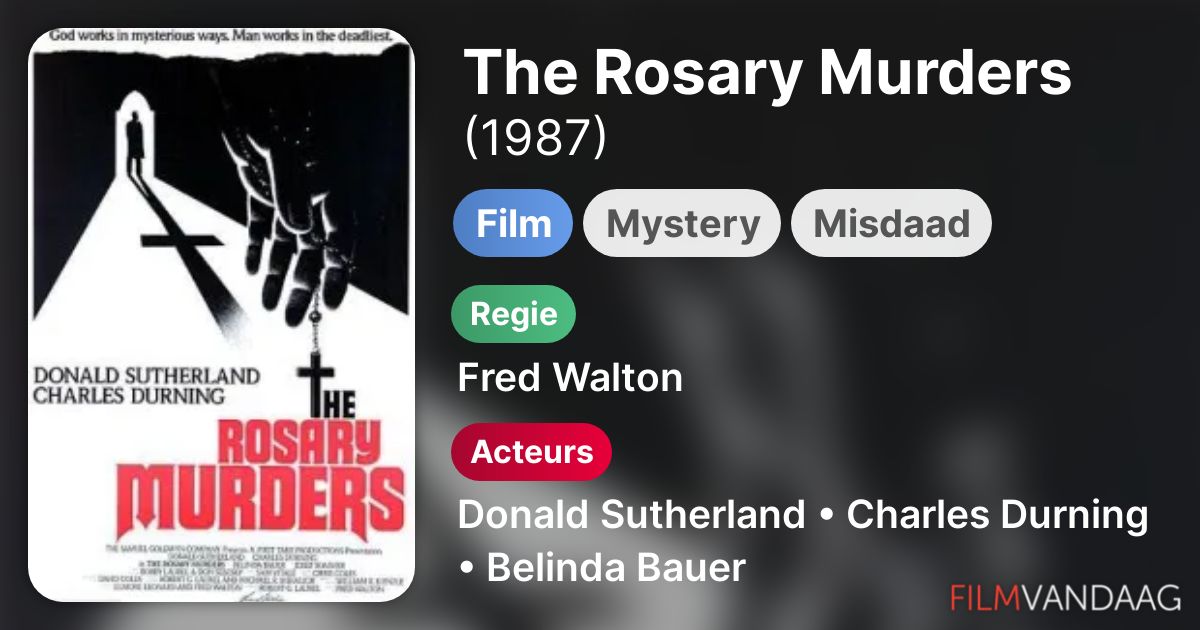 The Rosary Murders (film, 1987) Nu Online Kijken FilmVandaag.nl