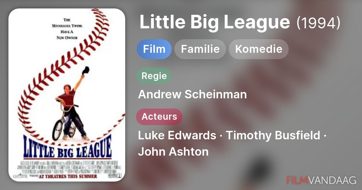 Little Big League (film, 1994) FilmVandaag.nl