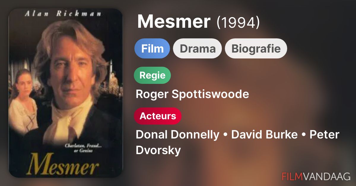 Mesmer (film, 1994) FilmVandaag.nl