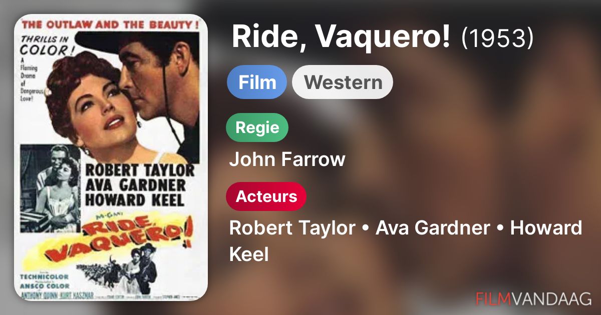 Ride, Vaquero! (film, 1953) FilmVandaag.nl