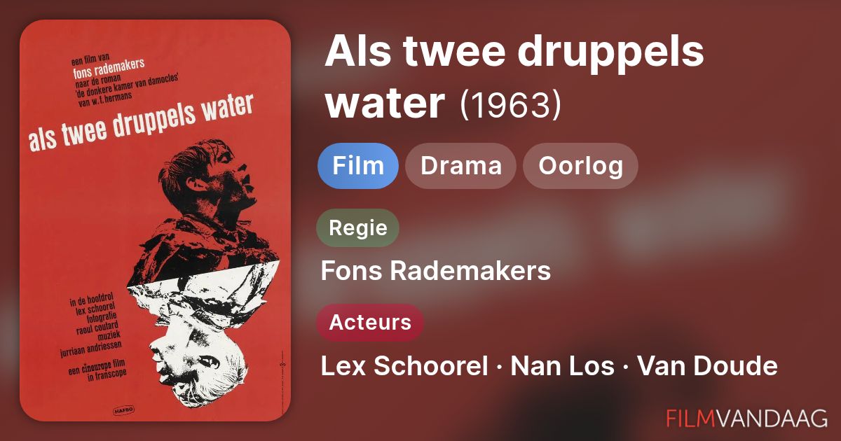 Als twee druppels water (film, 1963) - FilmVandaag.nl