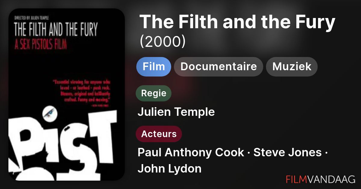 The Filth and the Fury (film, 2000) - FilmVandaag.nl