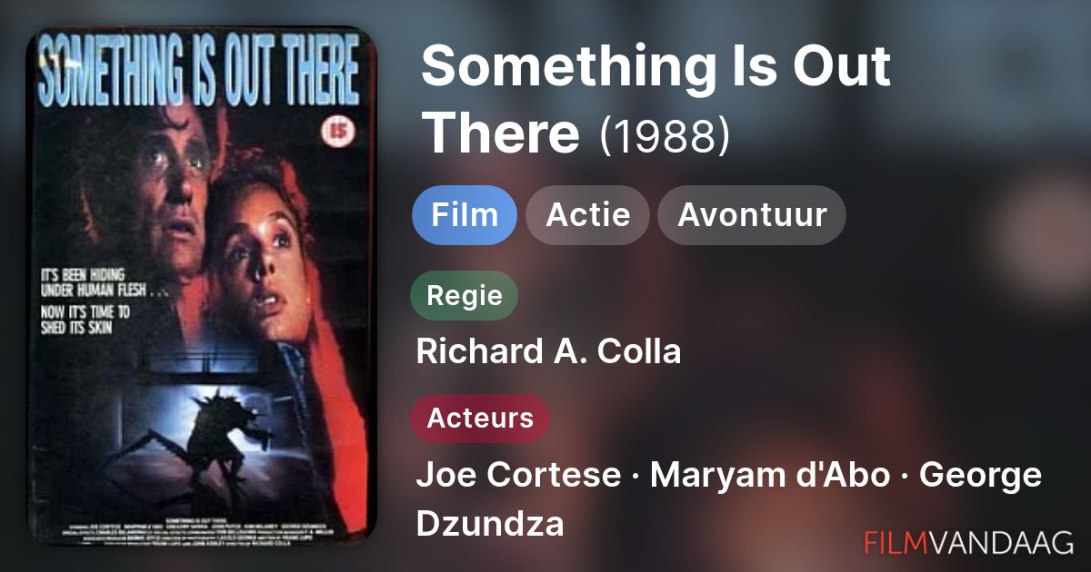Something Is Out There (film, 1988) kopen op dvd of blu-ray ...