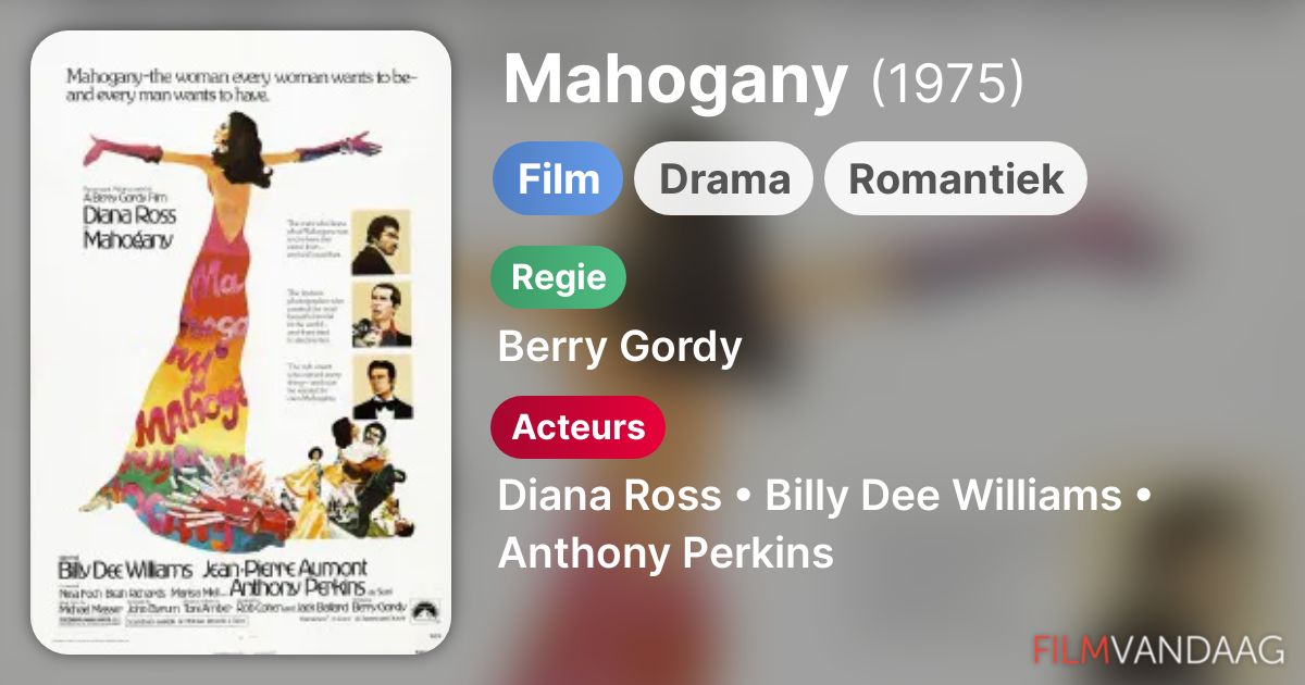 Mahogany (film, 1975) FilmVandaag.nl