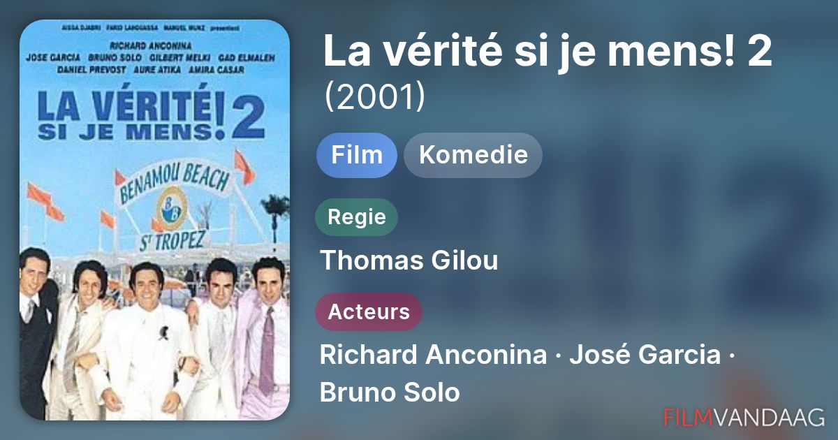 La vérité si je mens! 2 (film, 2001) - FilmVandaag.nl