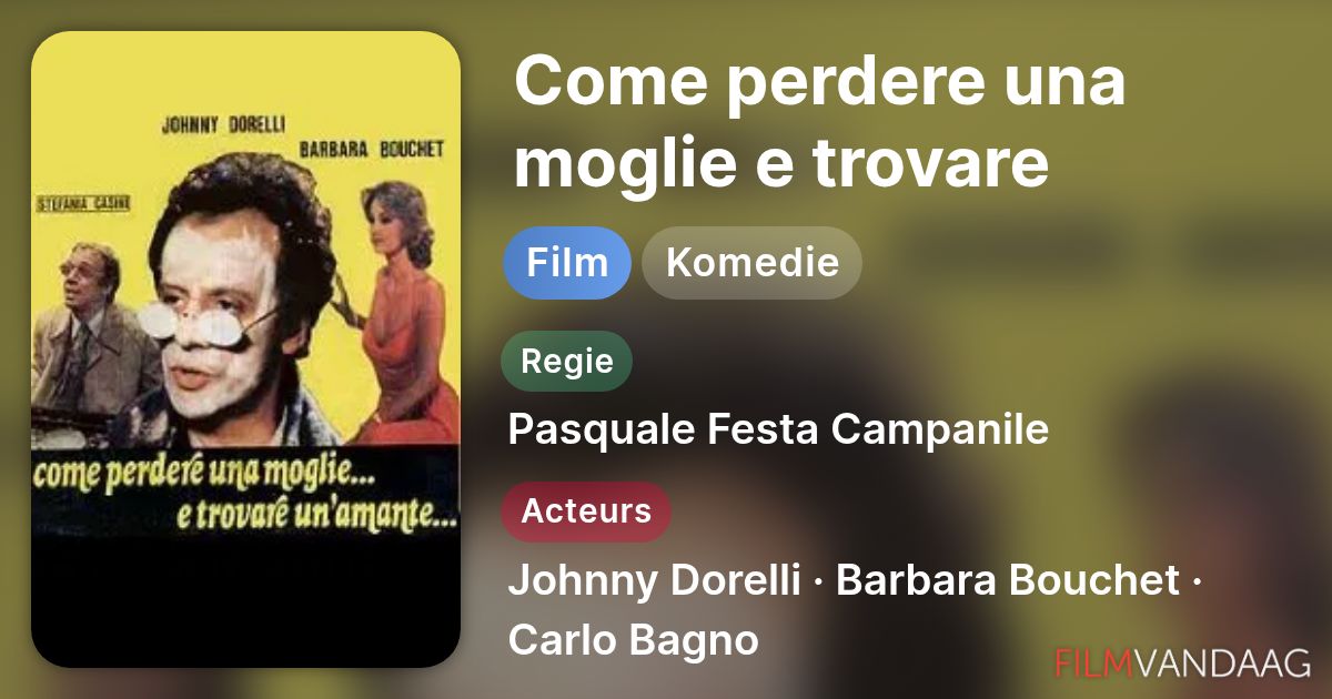 Come Perdere Una Moglie E Trovare Un Amante
