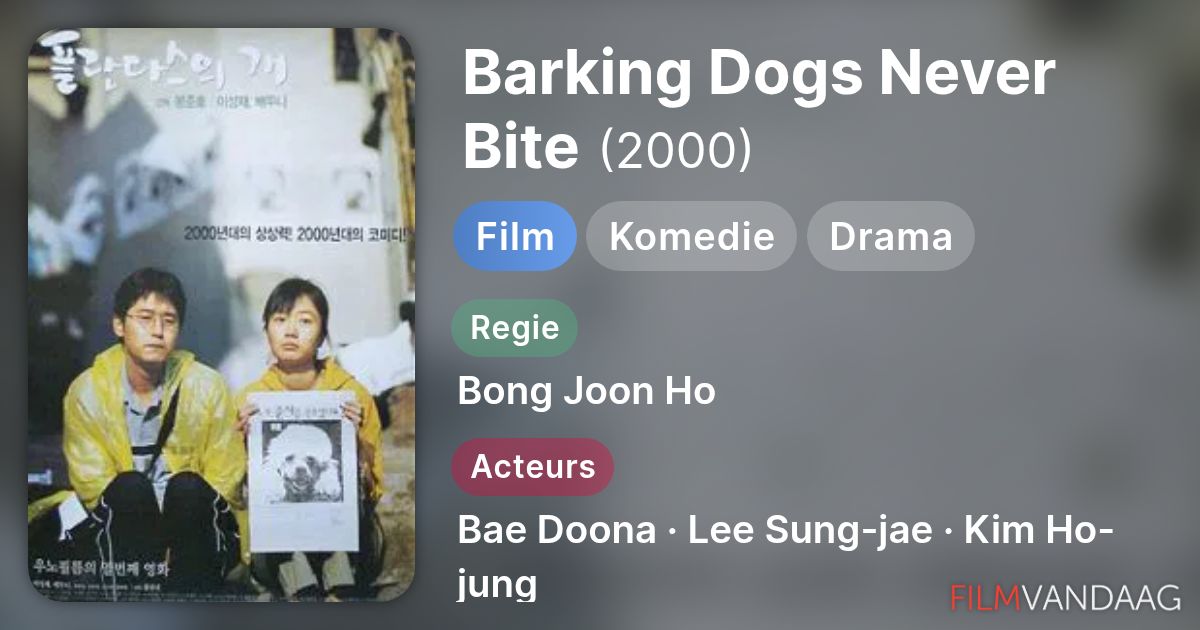 Barking Dogs Never Bite (film, 2000) - FilmVandaag.nl