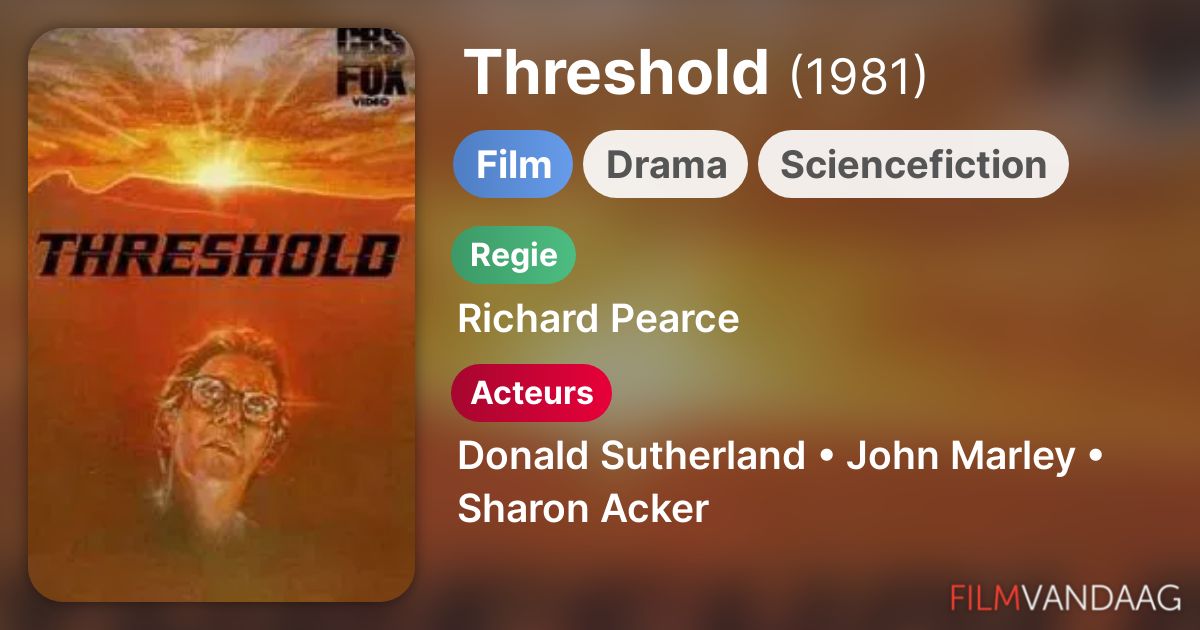 Threshold (film, 1981) FilmVandaag.nl