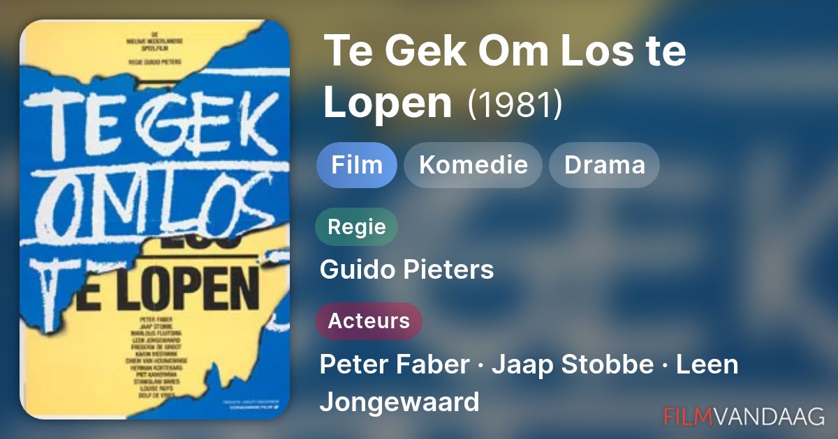 Te Gek Om Los te Lopen (film, 1981) kopen op dvd of blu-ray