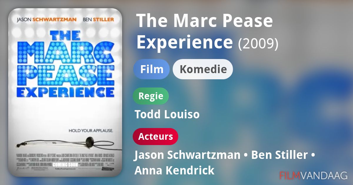 The Marc Pease Experience (film, 2009) FilmVandaag.nl