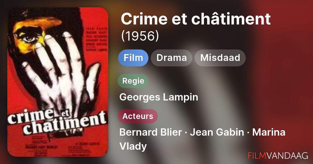 Crime et châtiment (film, 1956) - FilmVandaag.nl