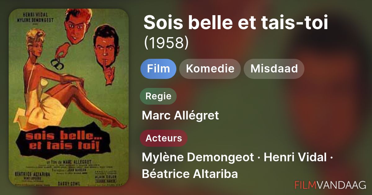 Sois belle et tais-toi (film, 1958) - FilmVandaag.nl