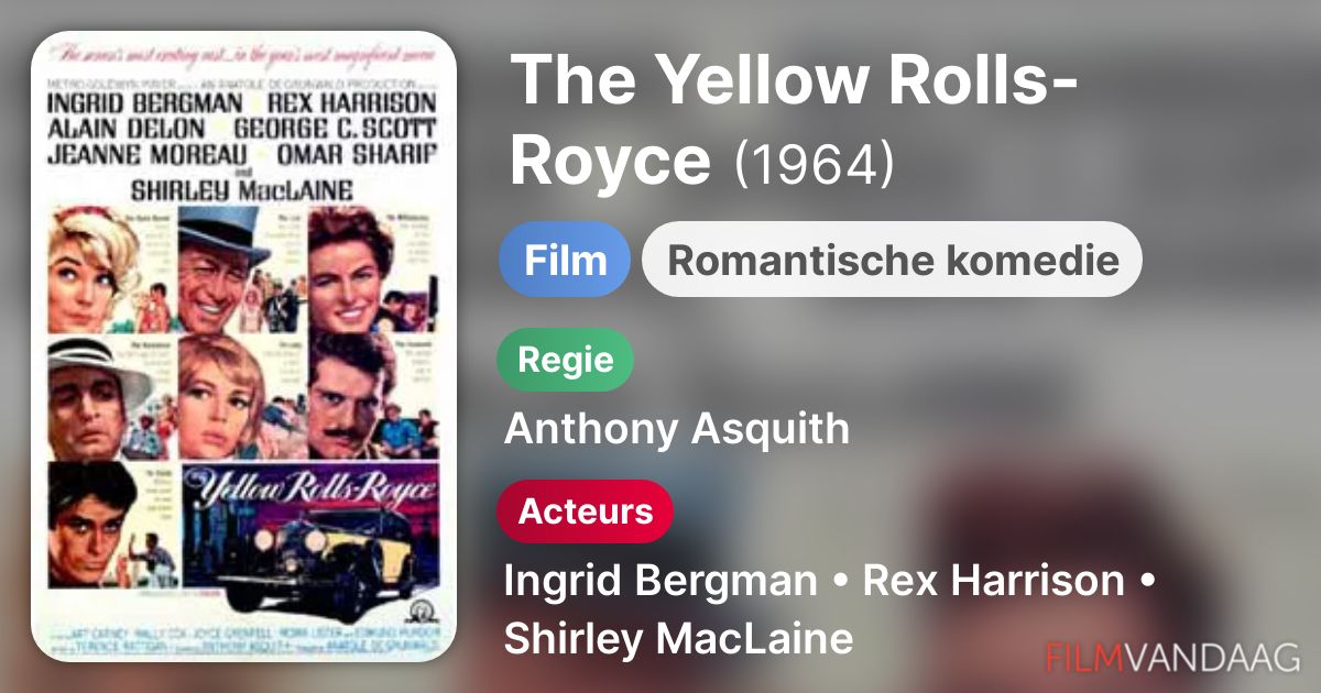 The Yellow RollsRoyce (film, 1964) FilmVandaag.nl