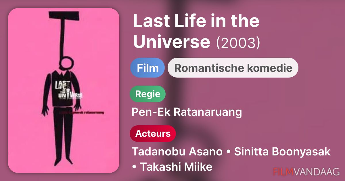 Last Life in the Universe (film, 2003) FilmVandaag.nl