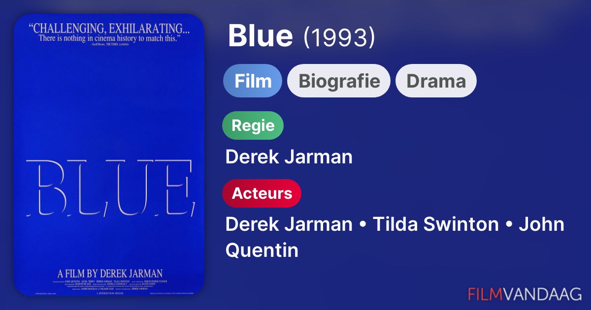 Blue (film, 1993) FilmVandaag.nl