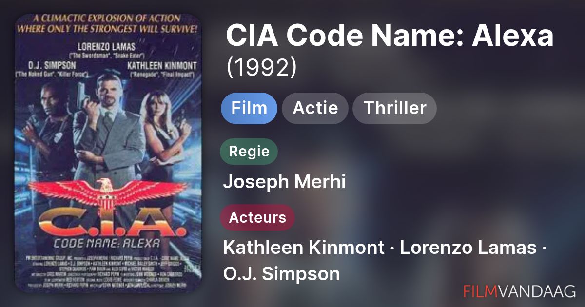 CIA Code Name: Alexa (film, 1992) - FilmVandaag.nl