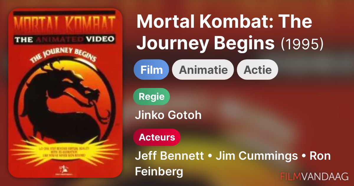 Mortal Kombat The Journey Begins (film, 1995) FilmVandaag.nl