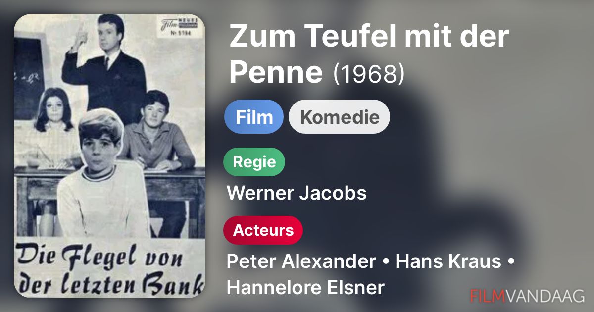 Zum Teufel mit der Penne (film, 1968) FilmVandaag.nl