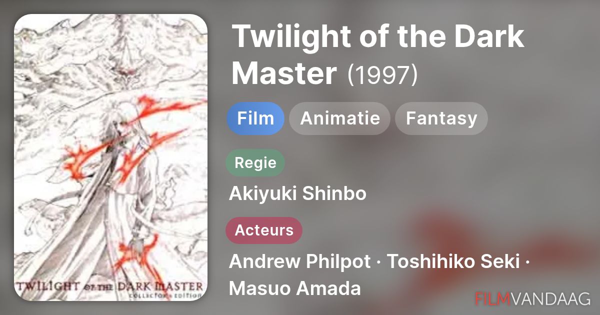 Twilight of the Dark Master (film, 1997) - FilmVandaag.nl
