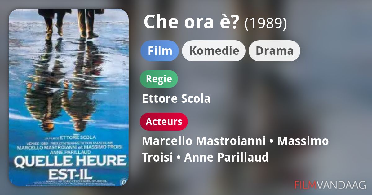 Che ora è? (film, 1989) FilmVandaag.nl Che ora è? (film, 1989) FilmVandaag.nl