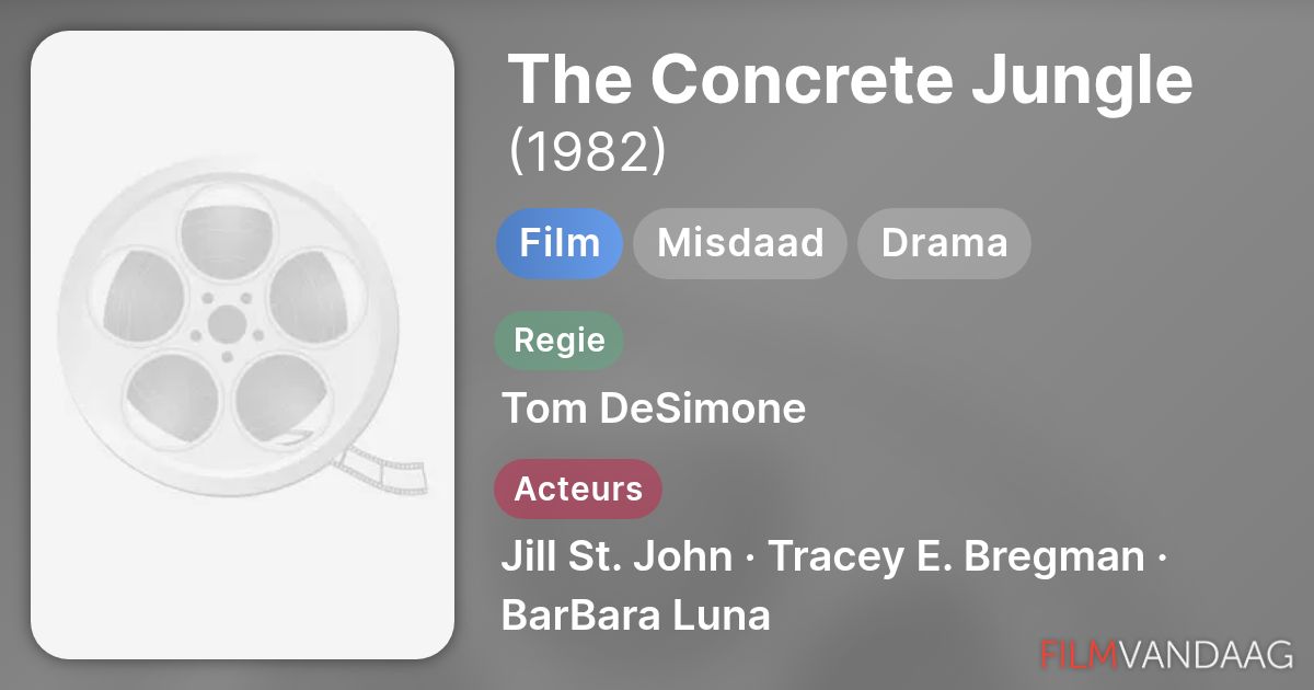 The Concrete Jungle (film, 1982) FilmVandaag.nl