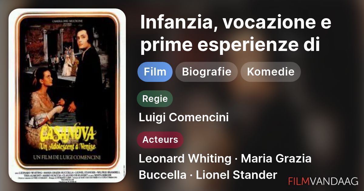 Infanzia Vocazione E Prime Esperienze Di Giacomo Casanova Veneziano