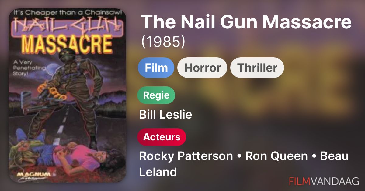 The Nail Gun Massacre (film, 1985) FilmVandaag.nl