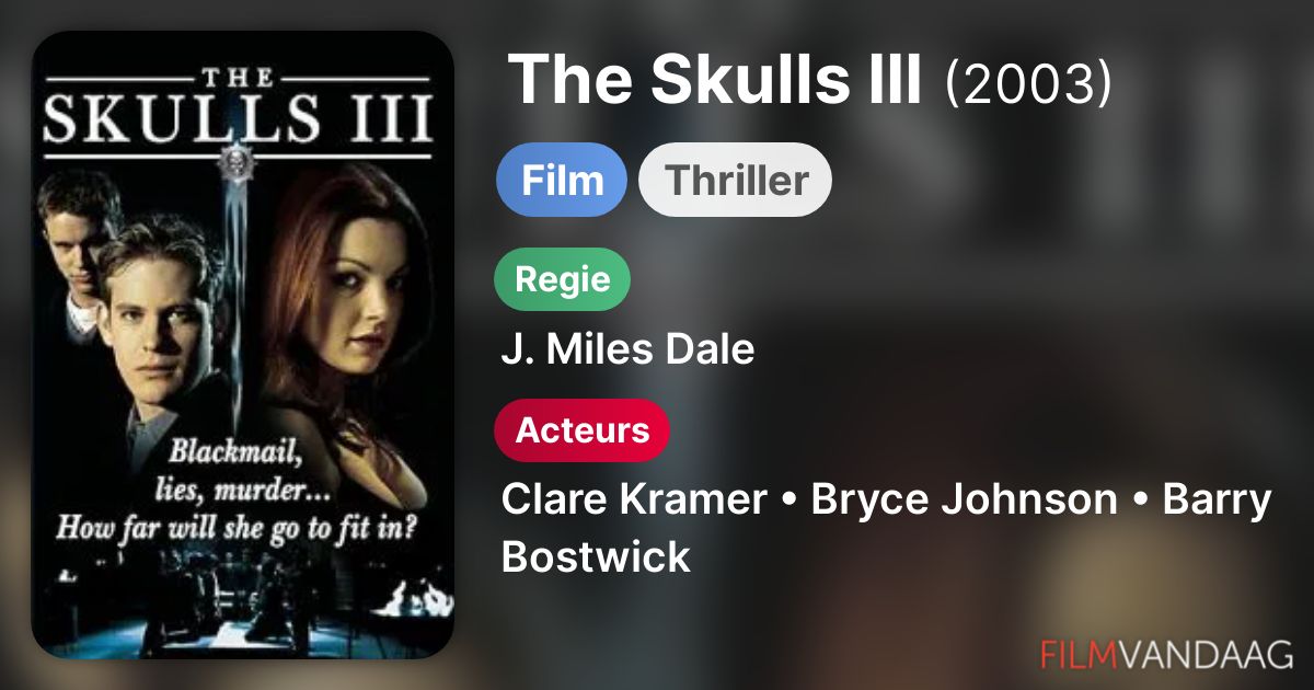 The Skulls III (film, 2003) FilmVandaag.nl
