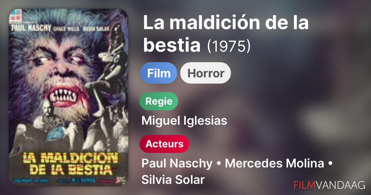 La maldición de la bestia (film, 1975) FilmVandaag.nl