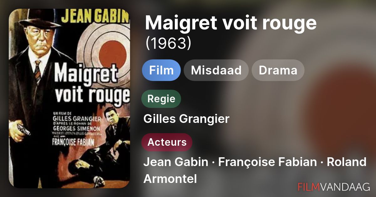 distribution de maigret voit rouge