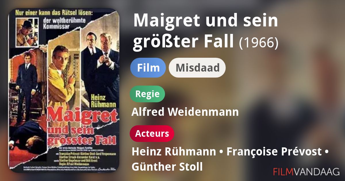 Maigret und sein größter Fall (film, 1966) FilmVandaag.nl Maigret und sein größter Fall (film, 1966) FilmVandaag.nl