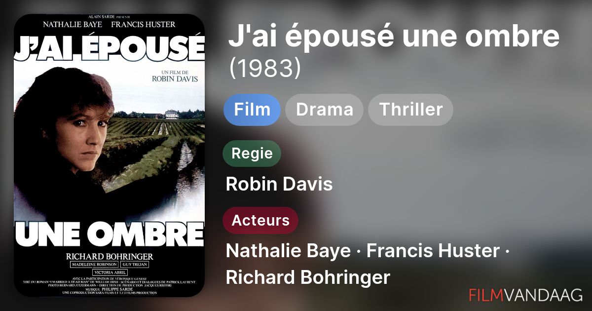 J'ai épousé une ombre (film, 1983) - FilmVandaag.nl