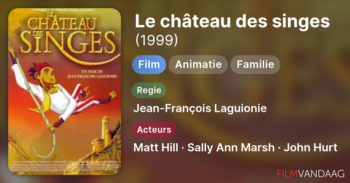 Le château des singes (film, 1999) Nu Online Kijken - FilmVandaag.nl