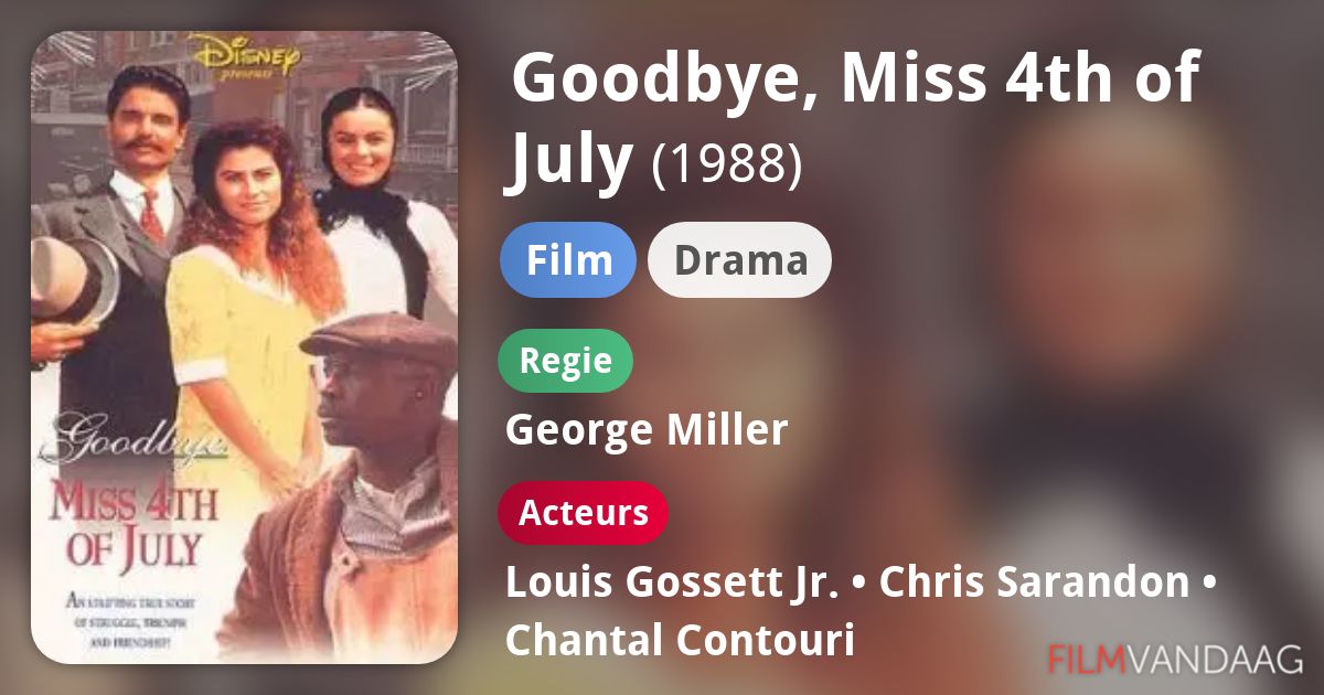 Goodbye, Miss 4th of July (film, 1988) kopen op dvd of blu-ray - FilmVandaag.nl