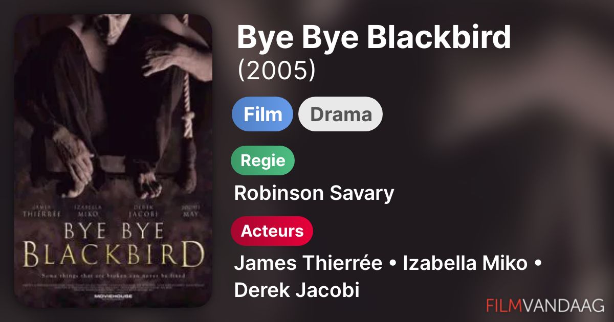 Bye Bye Blackbird (film, 2005) FilmVandaag.nl