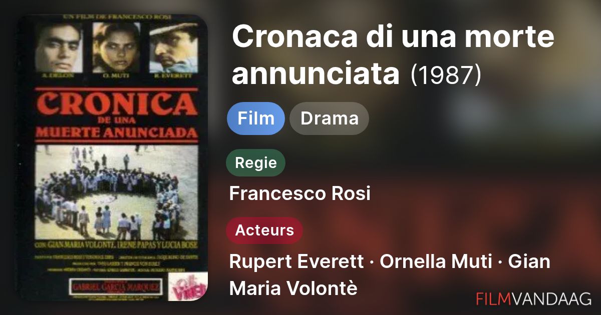 Cronaca Di Una Morte Annunciata Riassunto