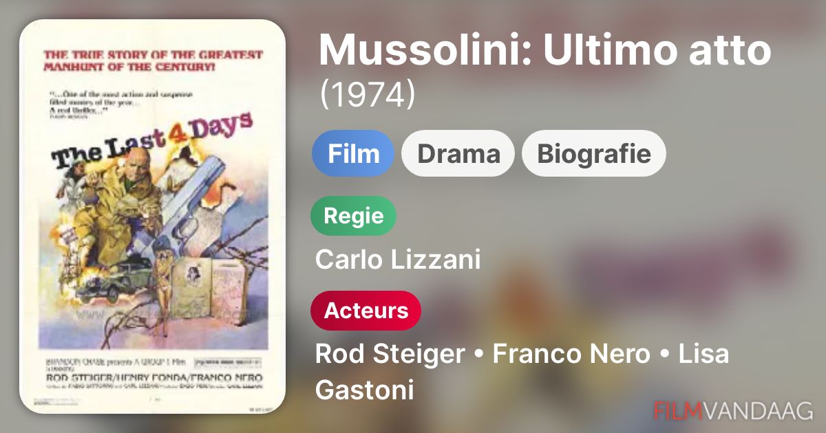 Mussolini Ultimo atto (film, 1974) FilmVandaag.nl