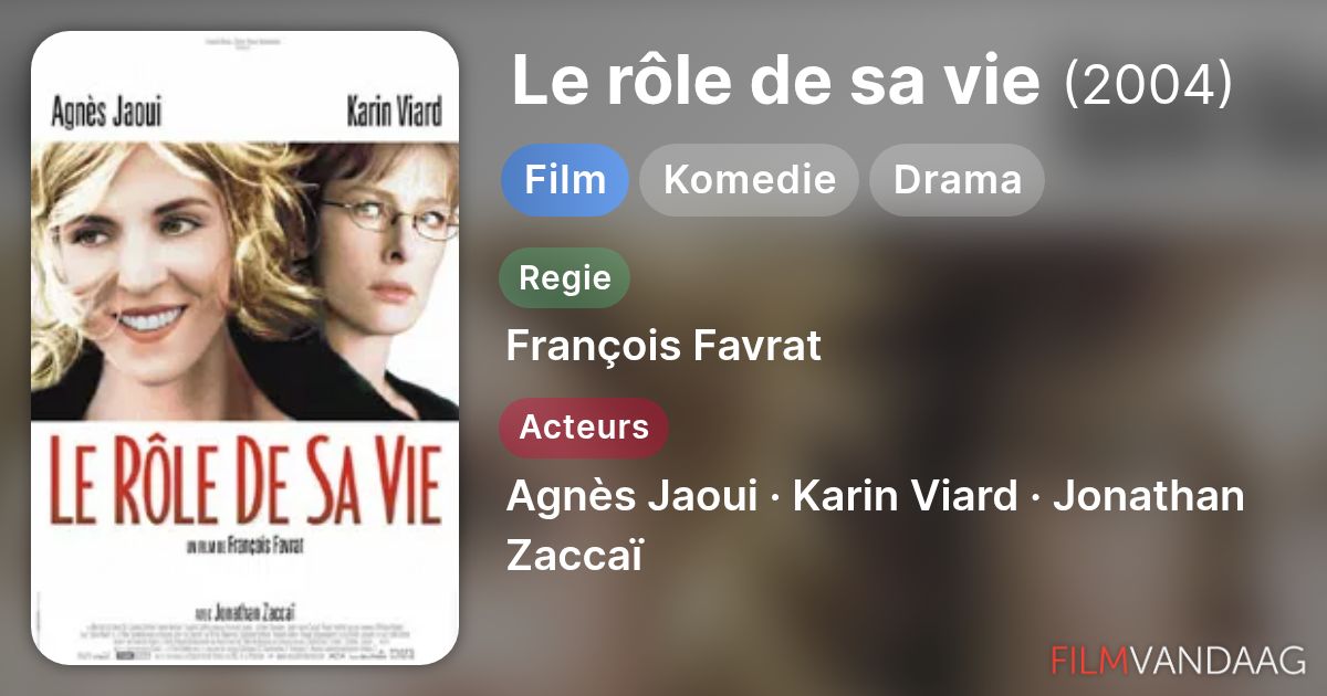 Le Role De Sa Vie Telefilm