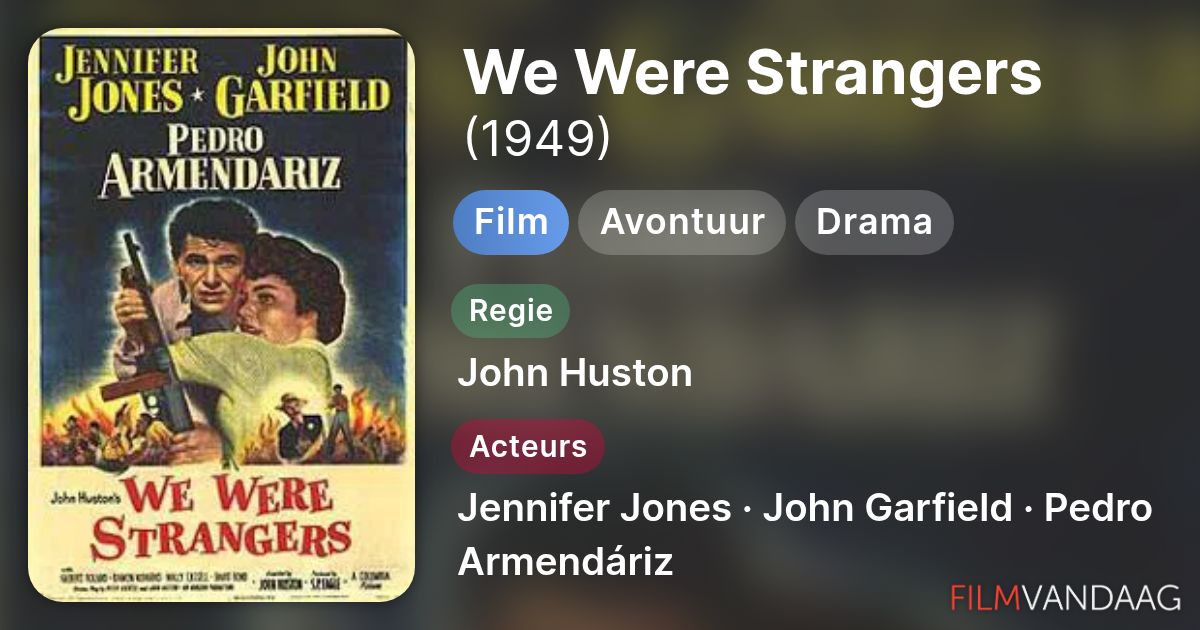 Were Strangers We Were Strangers (film, 1949) - FilmVandaag.nl