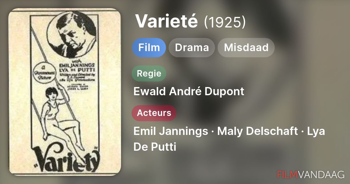 Varieté (film, 1925) FilmVandaag.nl