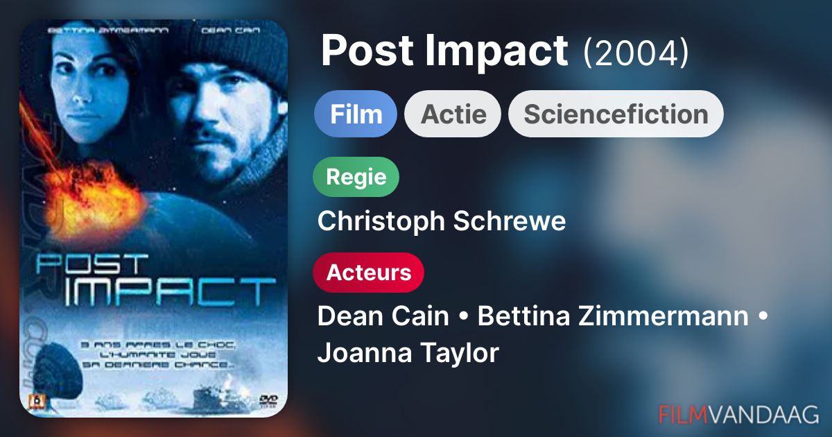 Post Impact (film, 2004) kopen op dvd of bluray FilmVandaag.nl