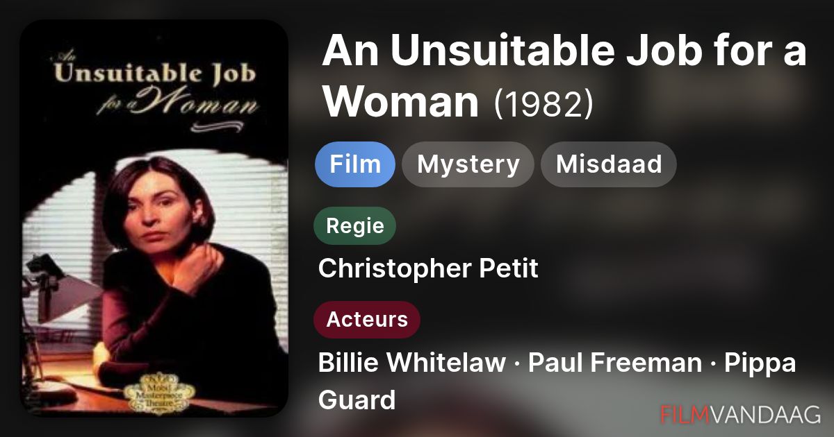 An Unsuitable Job for a Woman (film, 1982) - FilmVandaag.nl