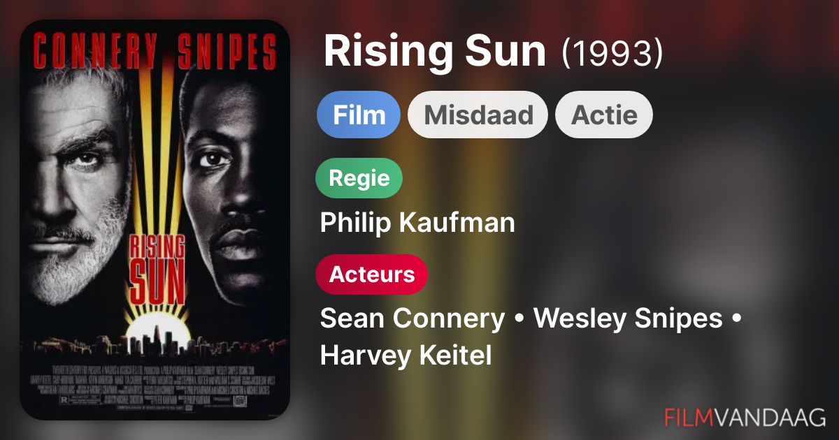 Rising Sun (film, 1993) FilmVandaag.nl